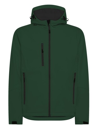 Kurtka Softshell Męska z Kapturem 340 g/m² z Nadrukiem Logo Firmy DTF 16