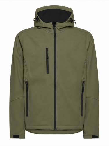 Kurtka Softshell Męska z Kapturem 340 g/m² z Nadrukiem Logo Firmy DTF 19