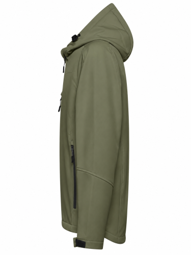 Kurtka Softshell Męska z Kapturem 340 g/m² z Nadrukiem Logo Firmy DTF 21