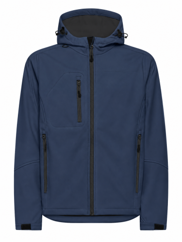 Kurtka Softshell Męska z Kapturem 340 g/m² z Nadrukiem Logo Firmy DTF 22