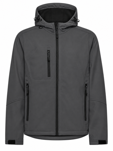 Kurtka Softshell Męska z Kapturem 340 g/m² z Nadrukiem Logo Firmy DTF 28