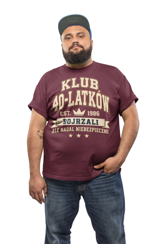 Koszulka na 40 Urodziny Męska Klub 40 Latków Rocznik 1986 Prezent 3