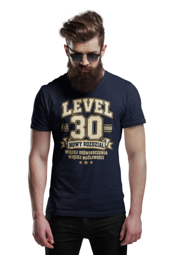 Koszulka Męska na 30 Urodziny Prezent Level 30 Rocznik 1996 2