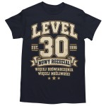 Koszulka Męska na 30 Urodziny Prezent Level 30 Rocznik 1996