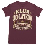 Koszulka Męska na 30 Urodziny Klub 30-Latków Rocznik 1996 Prezent