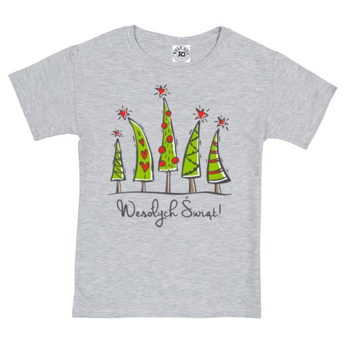 DZIECIĘCA KOSZULKA ŚWIĄTECZNA Z NADRUKIEM CHOINKI 71