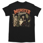 Koszulka męska Halloween Monster Season potwory czarna