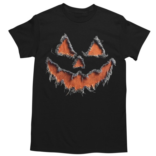 Koszulka męska Halloween dynia jack o lantern czarna 1
