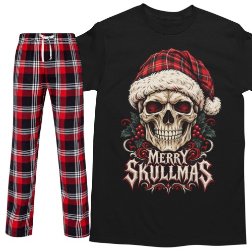Piżama męska świąteczna czaszka Merry Skullmas prezent dla Taty 1