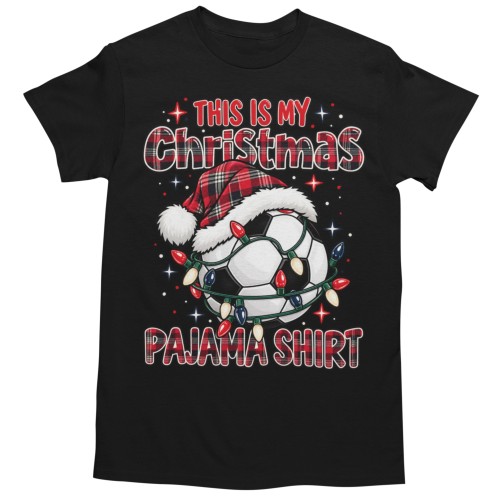 Piżama męska świąteczna piłkarska – Christmas Pajama Shirt prezent dla Męża 2