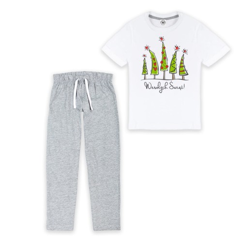 DZIECIĘCA PIŻAMA ŚWIĄTECZNA Z NADRUKIEM CHOINKI 71 1