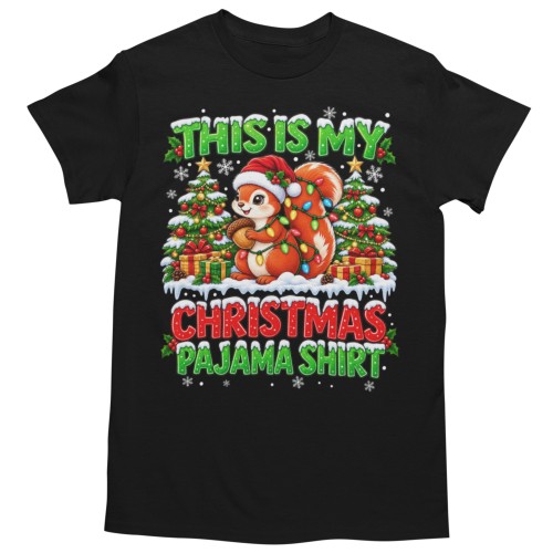Piżama męska świąteczna z wiewiórką – Christmas Pajama Shirt 2
