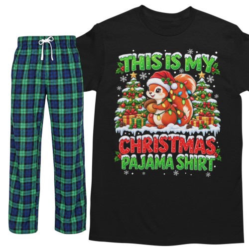 Piżama męska świąteczna z wiewiórką – Christmas Pajama Shirt 1