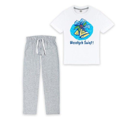 DZIECIĘCA PIŻAMA ŚWIĄTECZNA Z NADRUKIEM DZWONKI 75 1