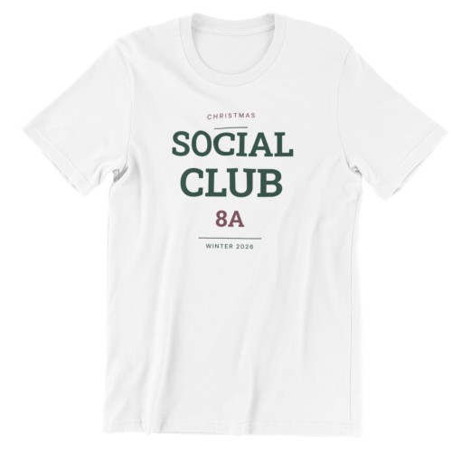 Koszulka bożonarodzeniowa dla uczniów z nazwą klasy – Christmas Social Club