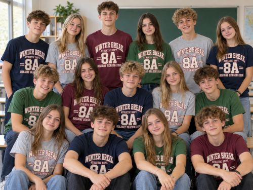 Koszulka na Mikołajki szkolne z nadrukiem klasy – Winter Break 5