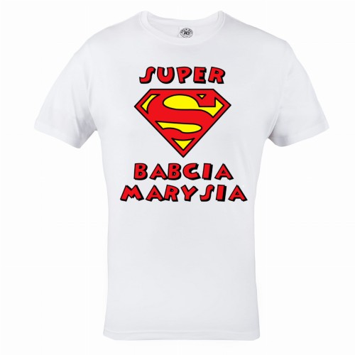 KOSZULKA PREZENT NA DZIEŃ BABCI SUPER BABCIA - IMIĘ BABCI -