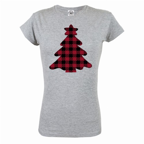 KOSZULKA ŚWIĄTECZNA DAMSKA SANTA CHRISTMAS TREE RED 1
