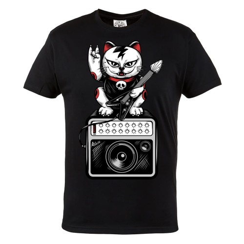 KOSZULKA MUZYCZNA KOT Z GITARĄ HARD ROCK CAT 1