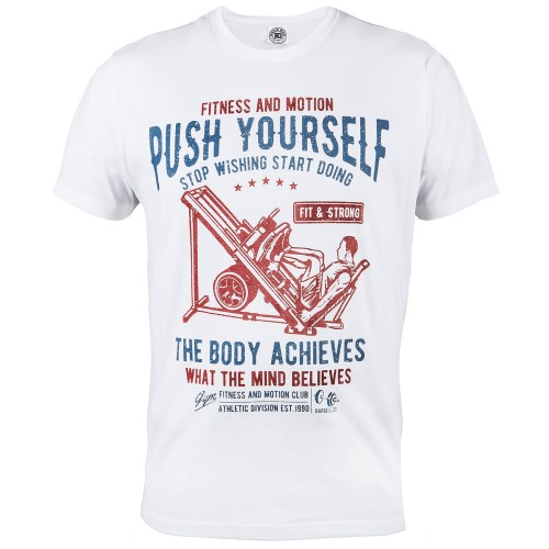 KOSZULKA PUSH YOURSELF STOP WISHING START DOING 