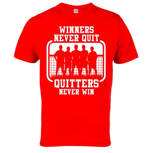 KOSZULKA PIŁKA NOŻNA WINNERS NEVER QUIT