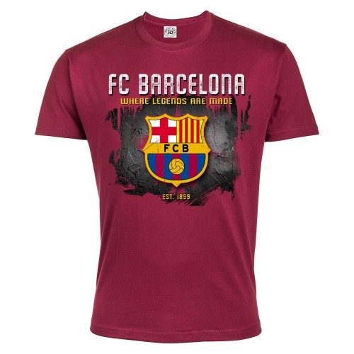 KOSZULKA MĘSKA WHERE LEGENDS ARE MADE FC BARCELONA BORDOWA 1