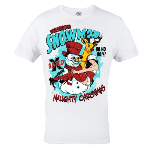 KOSZULKA ŚWIĄTECZNA MĘSKA SANTA SHOWMAN RATED NAUGHTY CHRISTMAS 