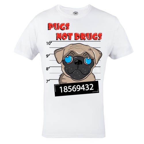 KOSZULKA ŚMIESZNE PUGS NOT DRUGS 2