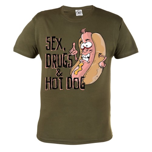 KOSZULKA ŚMIESZNE SEX, DRUGS & HOT DOG 4