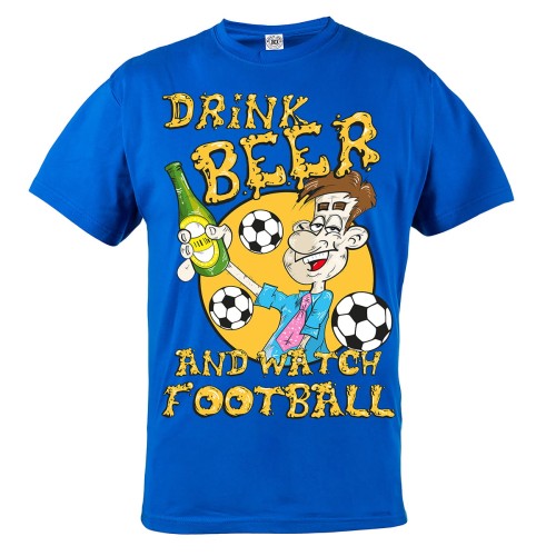 KOSZULKA ŚMIESZNE DRINK BEER AND WATCH FOOTBALL 3