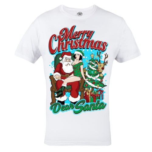 KOSZULKA ŚWIĄTECZNA MĘSKA SANTA DEAR 