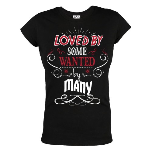 KOSZULKA DAMSKA Z NAPISEM LOVED BY SOME WANTED BY MANY 5