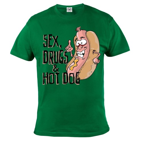 KOSZULKA ŚMIESZNE SEX, DRUGS & HOT DOG 5
