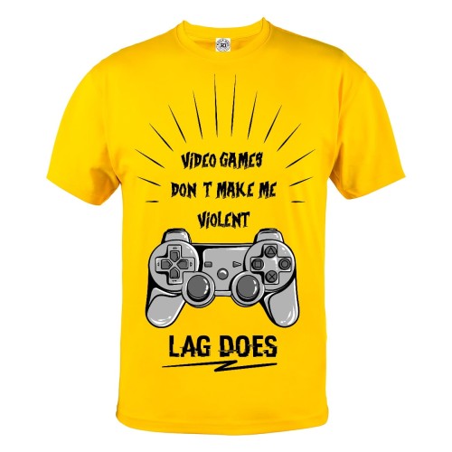 KOSZULKA VIDEO GAMES DON'T MAKE ME VIOLENT LAG DOES 4