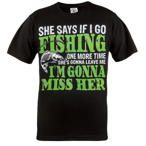 KOSZULKA SHE SAYS IF I GO FISHING ONE MORE TIME 4