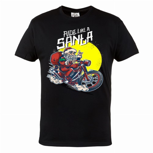 KOSZULKA ŚWIĄTECZNA MĘSKA SANTA RIDE LIKE A
