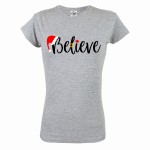 KOSZULKA ŚWIĄTECZNA DAMSKA SANTA BELIEVE